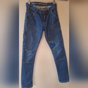 Dovetail Workwear Pride Maven Selvedge Jeans Graffiti Womens Size 8x33